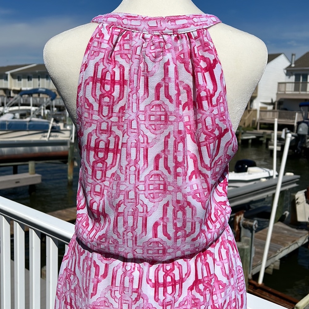 Mud Pie Teagan Lattice‎ Print Sleeveless Dress - Picture 5 of 5